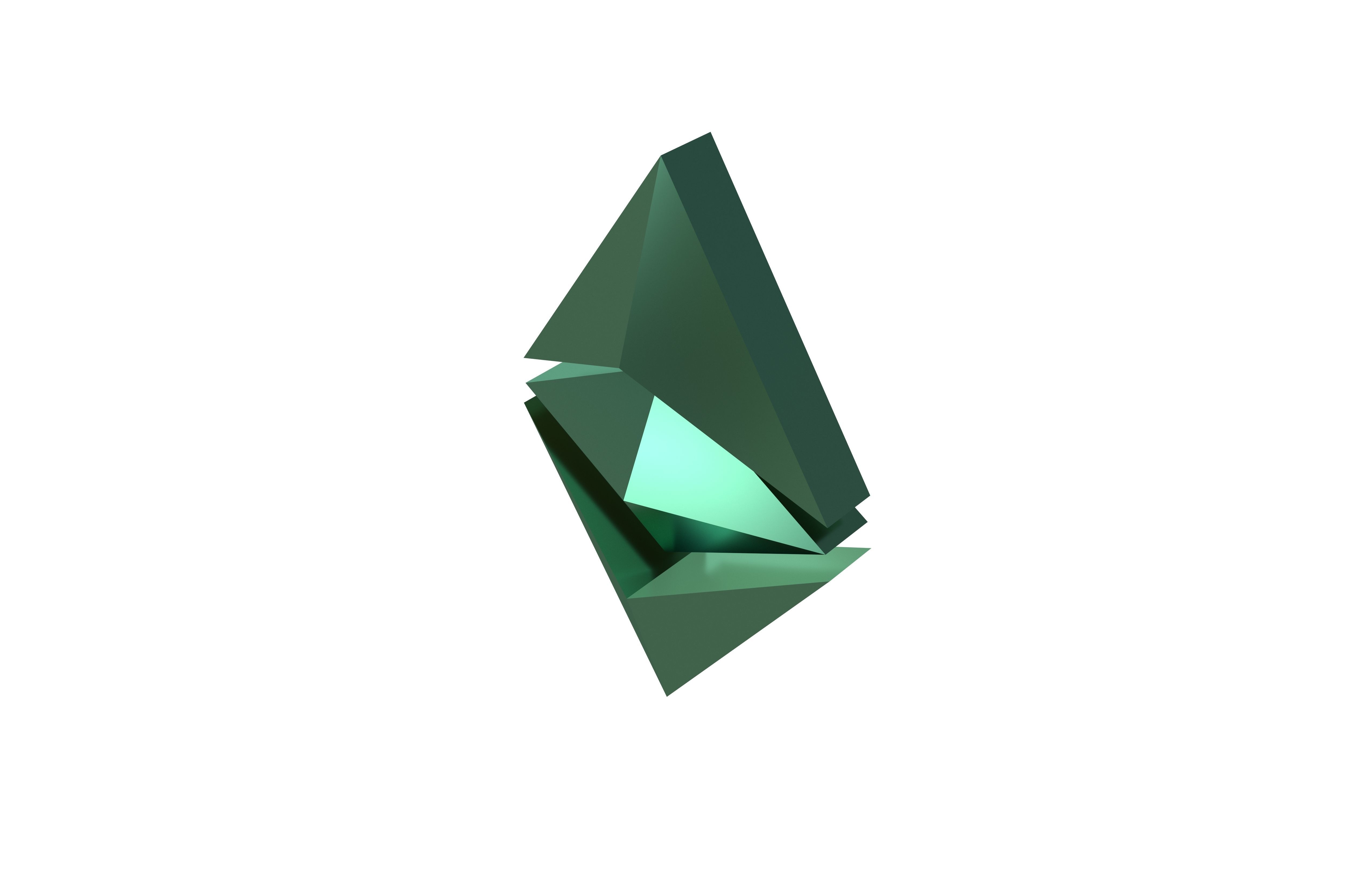 Ethereum Classic v1 008 Low-poly 3D model_2