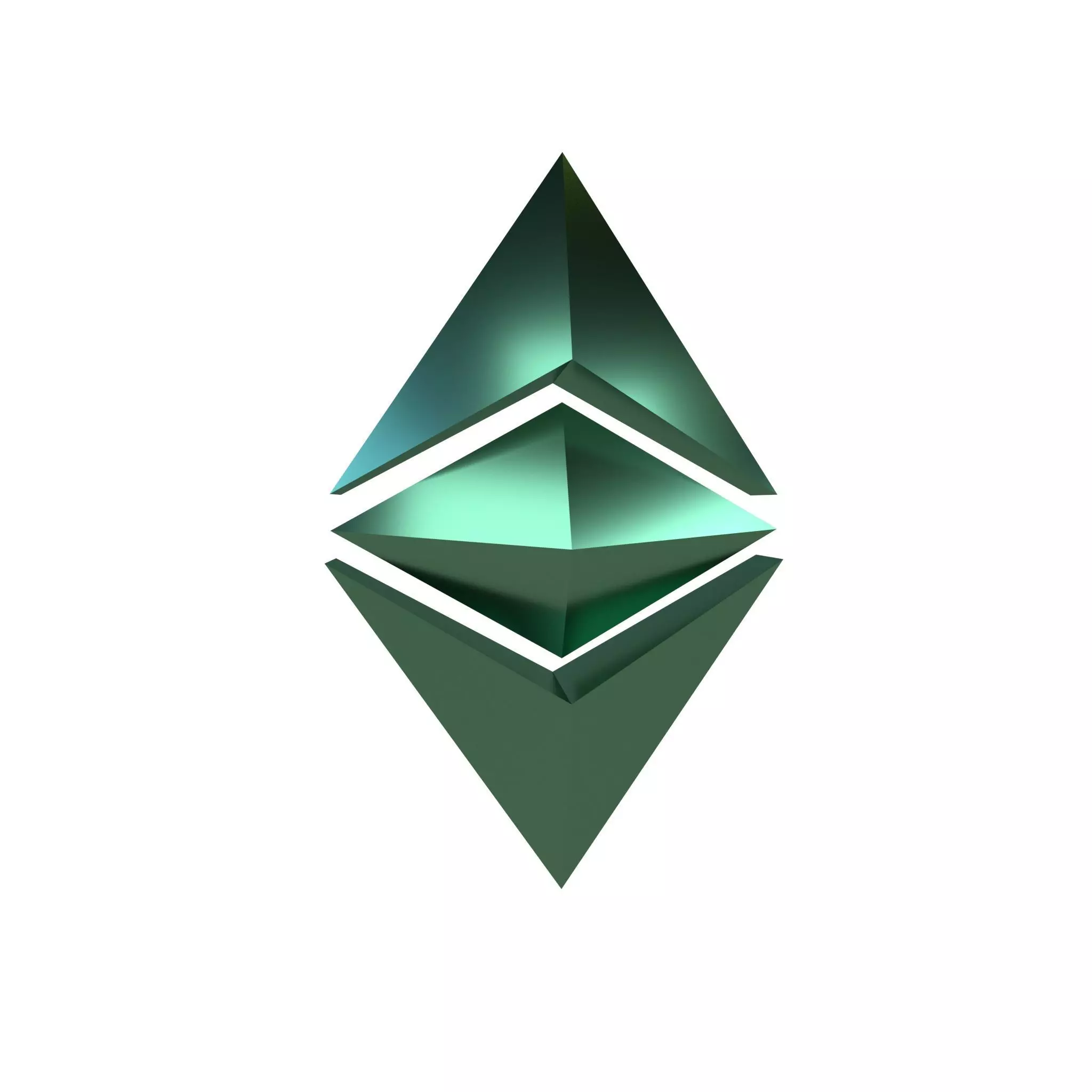 Ethereum Classic v1 008 Low-poly 3D model_0