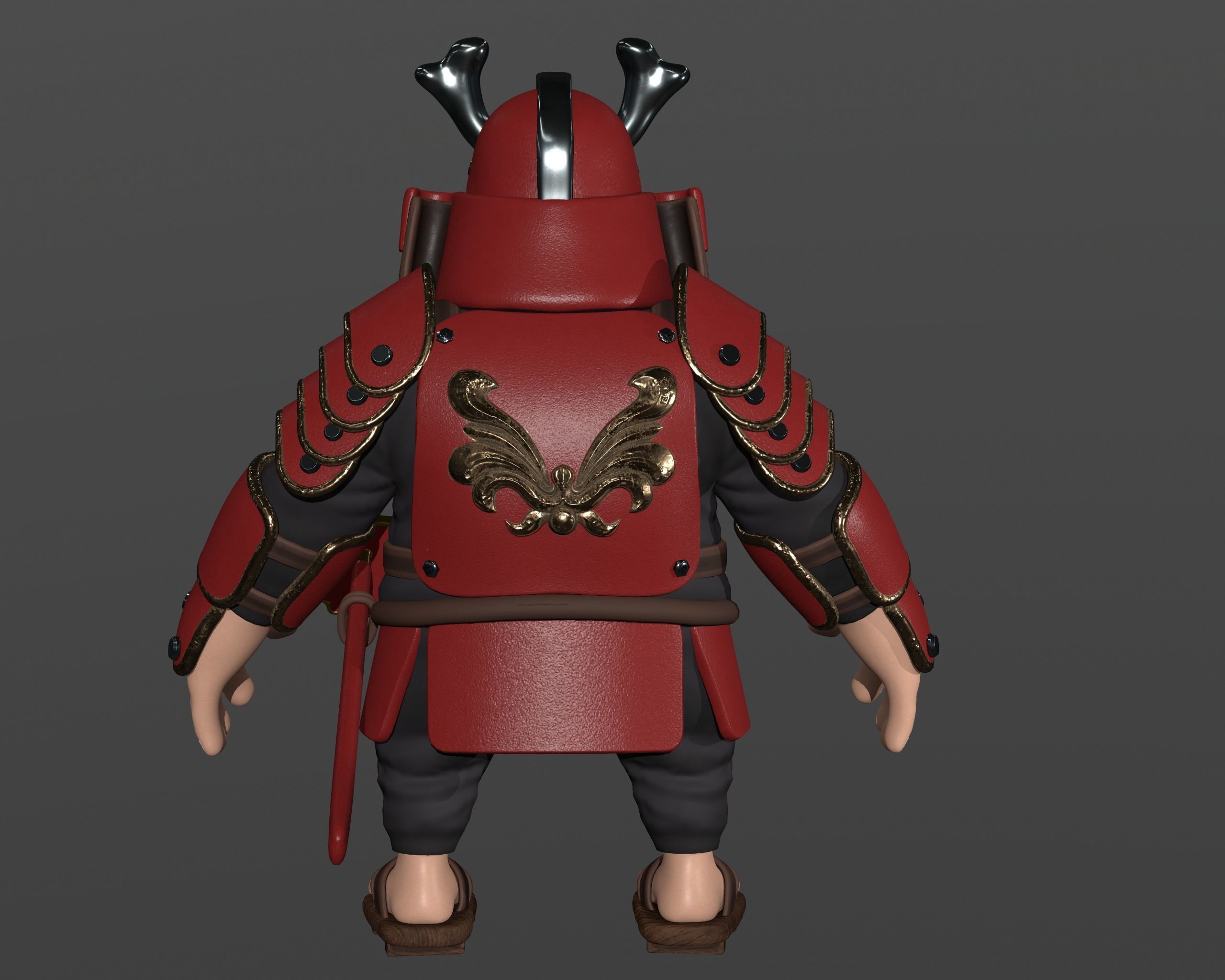 Stylized Digital Actor 3D model-- warrior samurai 3D model 3D model_5