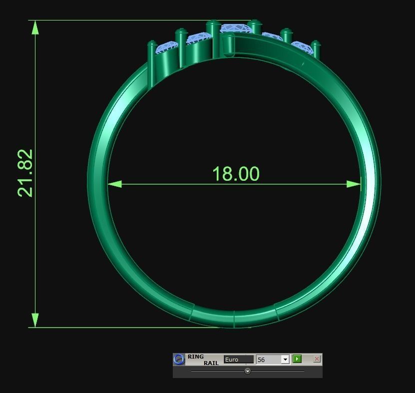 Diamond Jewelry Ring  3D print model_5