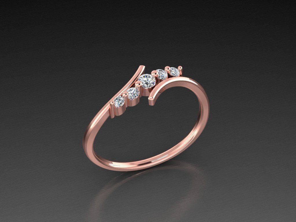 Diamond Jewelry Ring  3D print model_6