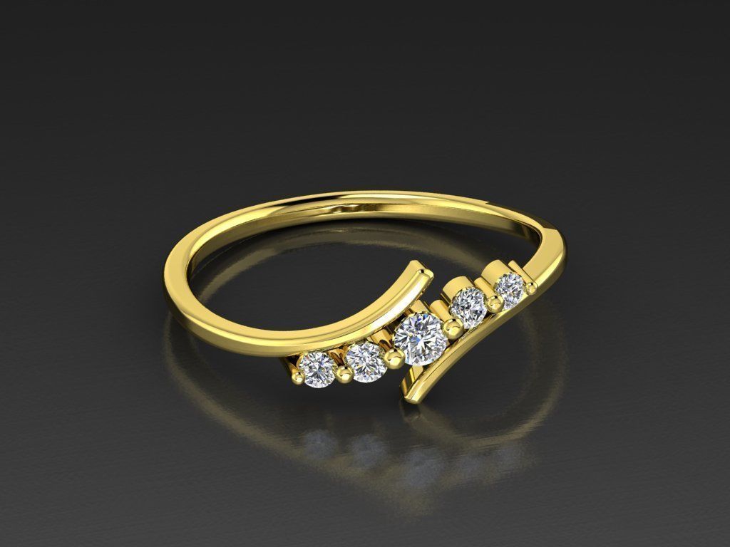 Diamond Jewelry Ring  3D print model_10