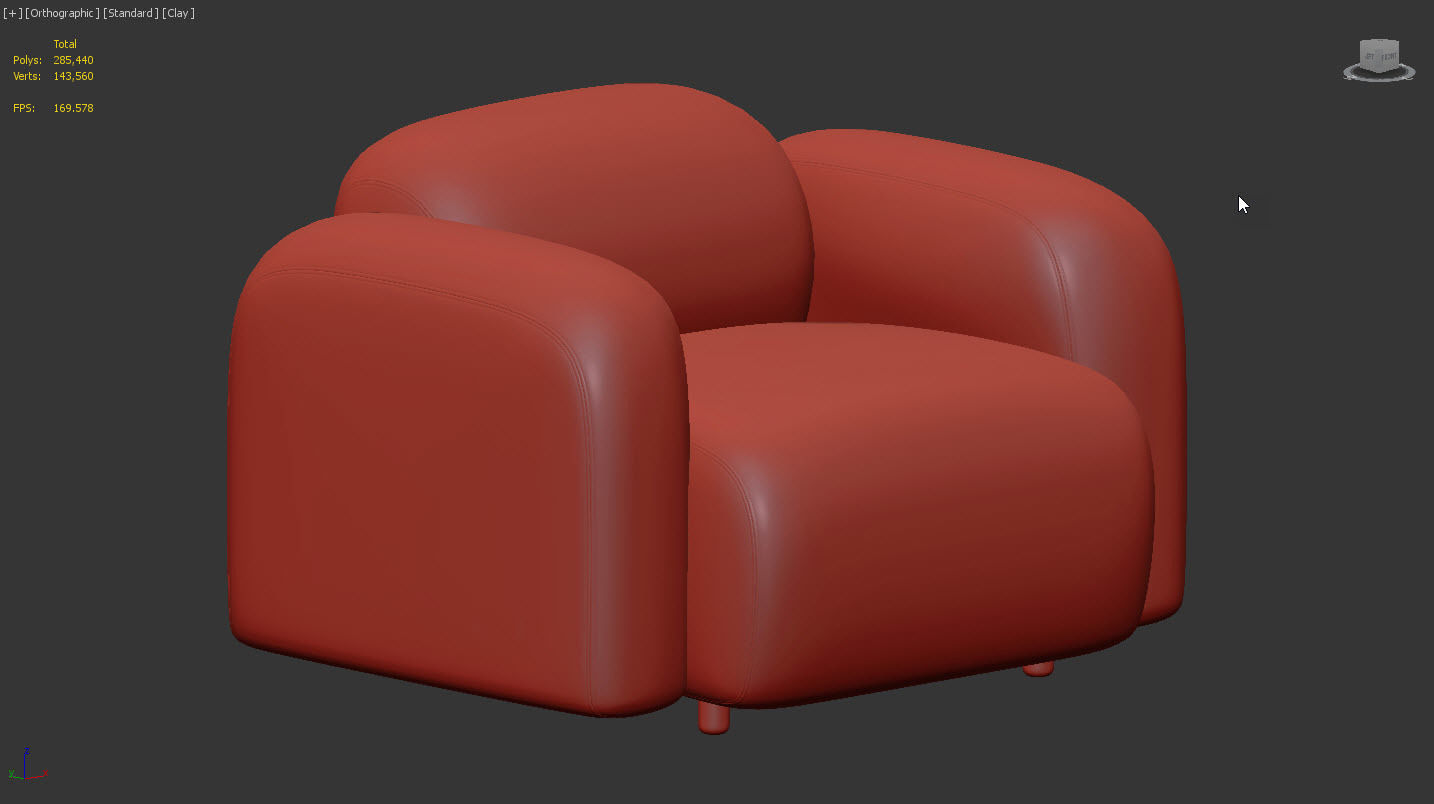 Swell Armchair by Normann Copenhagen 3D model_13
