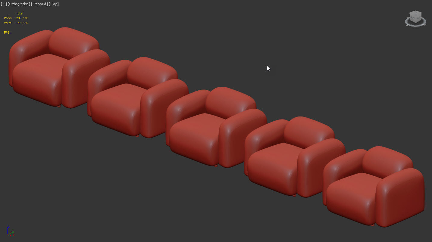 Swell Armchair by Normann Copenhagen 3D model_10