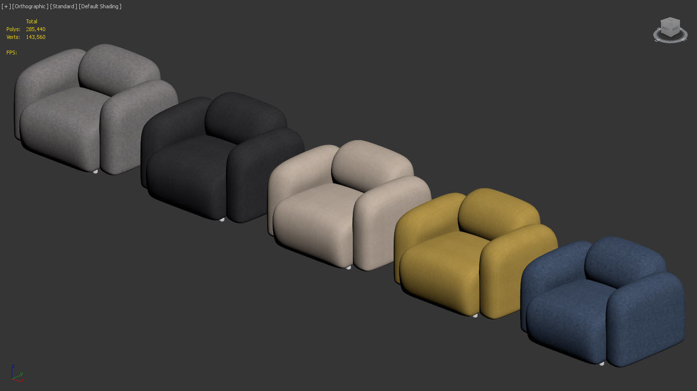 Swell Armchair by Normann Copenhagen 3D model_9