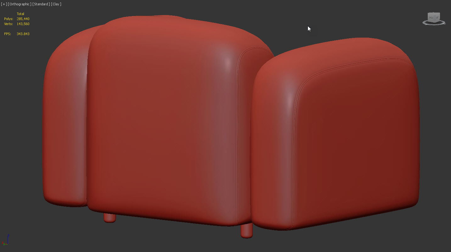 Swell Armchair by Normann Copenhagen 3D model_15