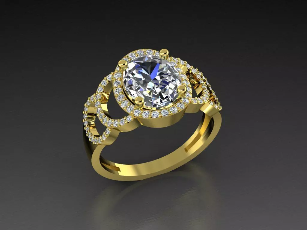 Diamond Jewelry Ring  3D print model_0