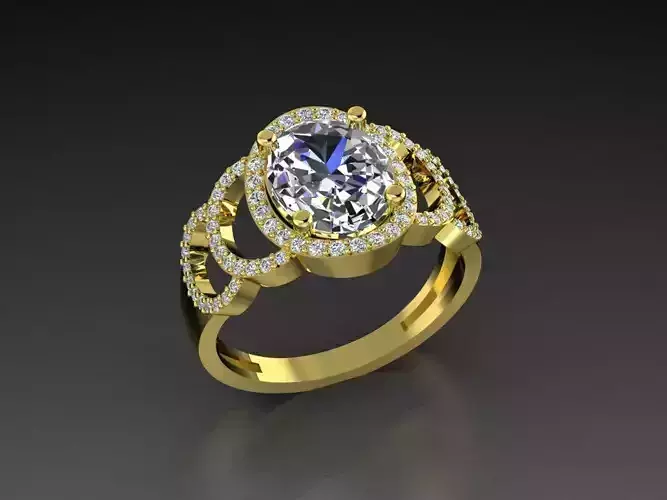 Diamond Jewelry Ring  3D print model