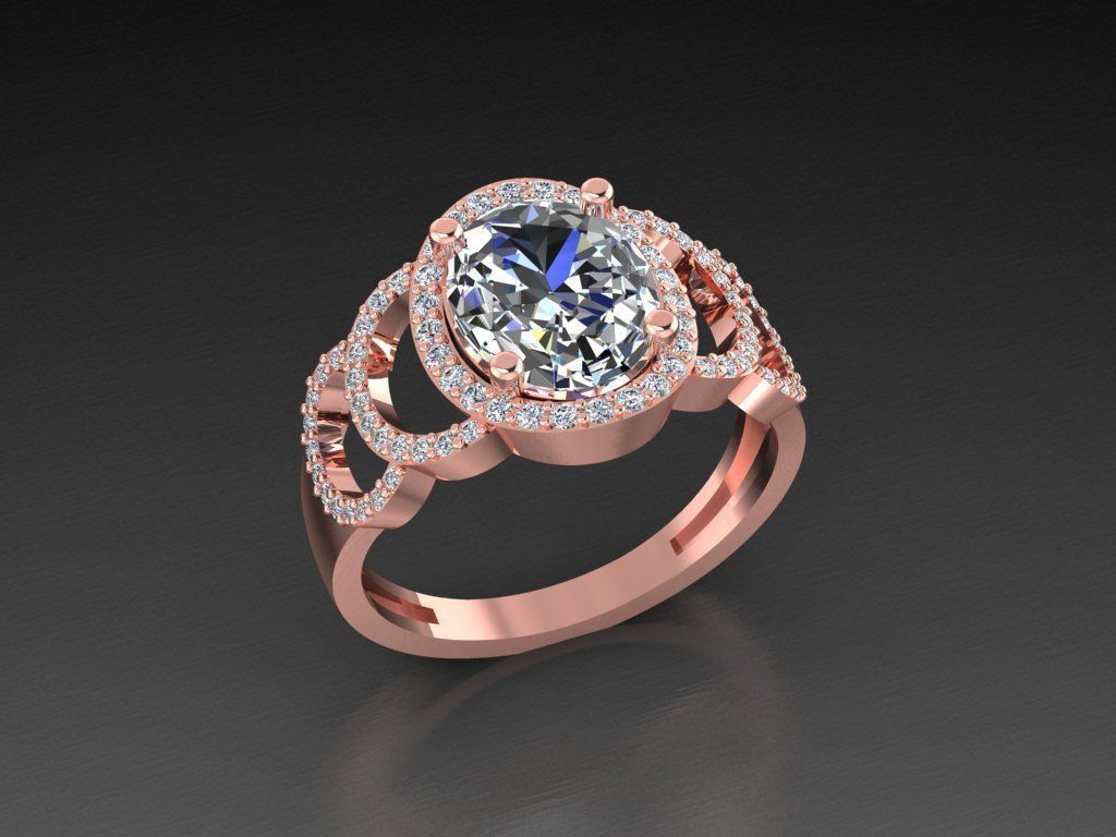 Diamond Jewelry Ring  3D print model_16