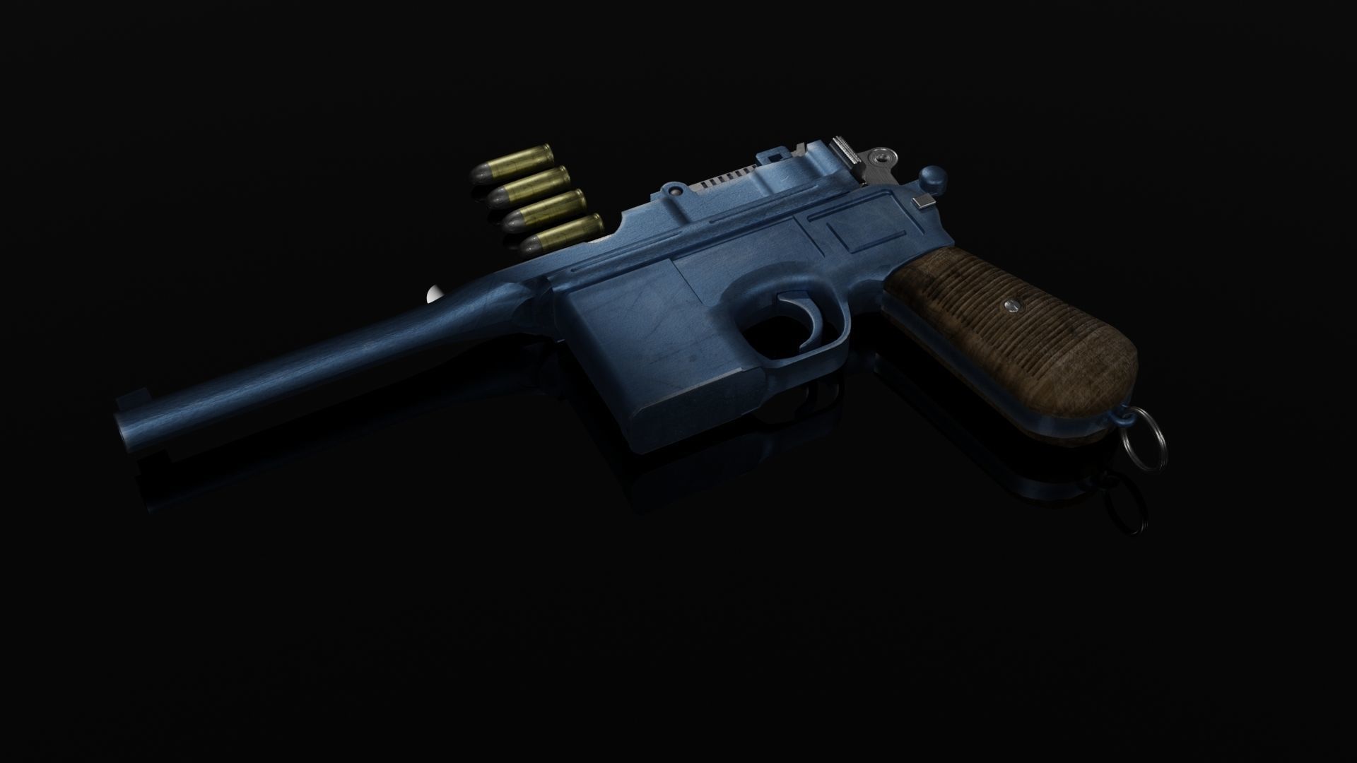 MAUSER C96 BROOMHANDLE PISTOL 3D model_7