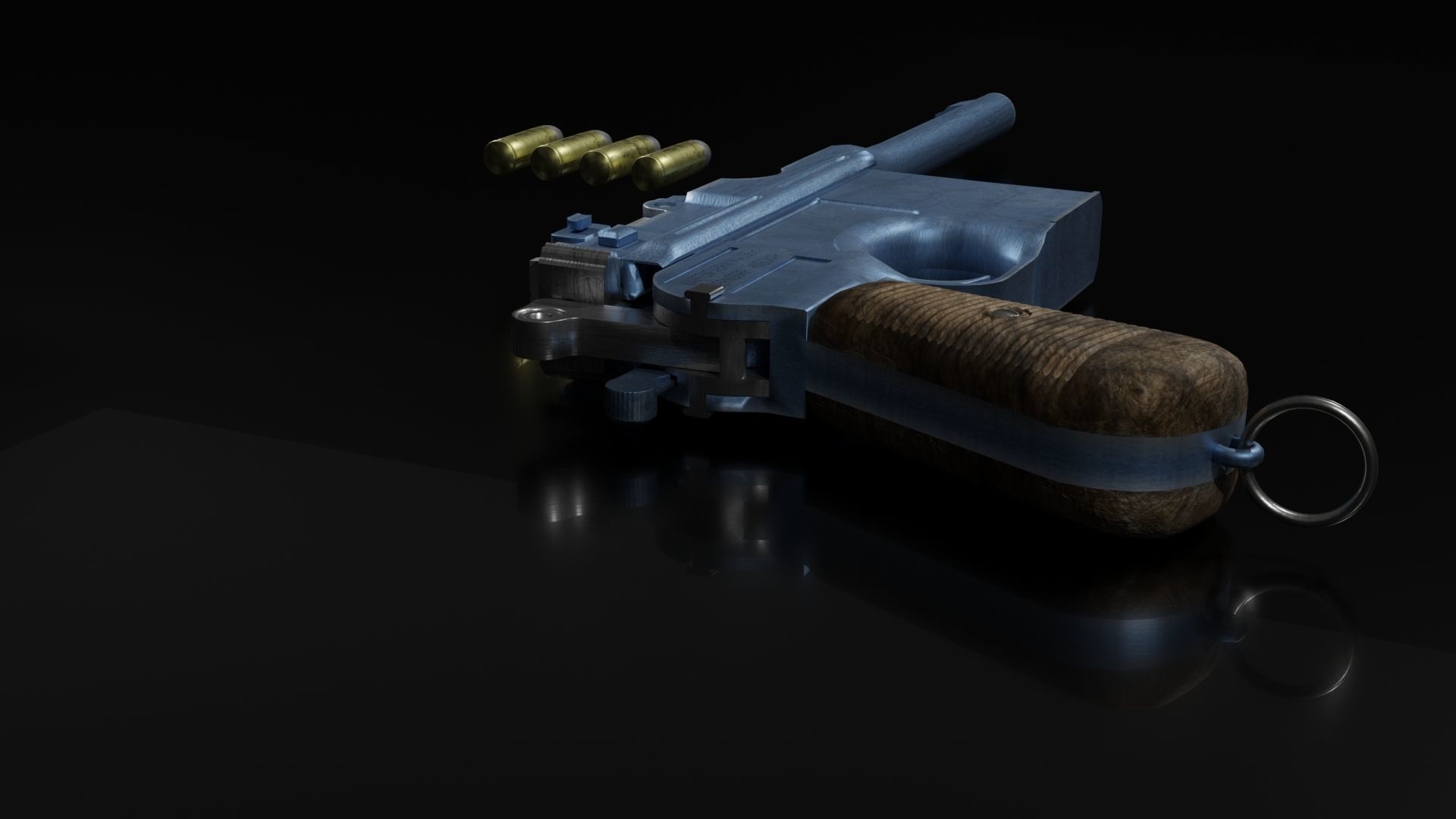 MAUSER C96 BROOMHANDLE PISTOL 3D model_6