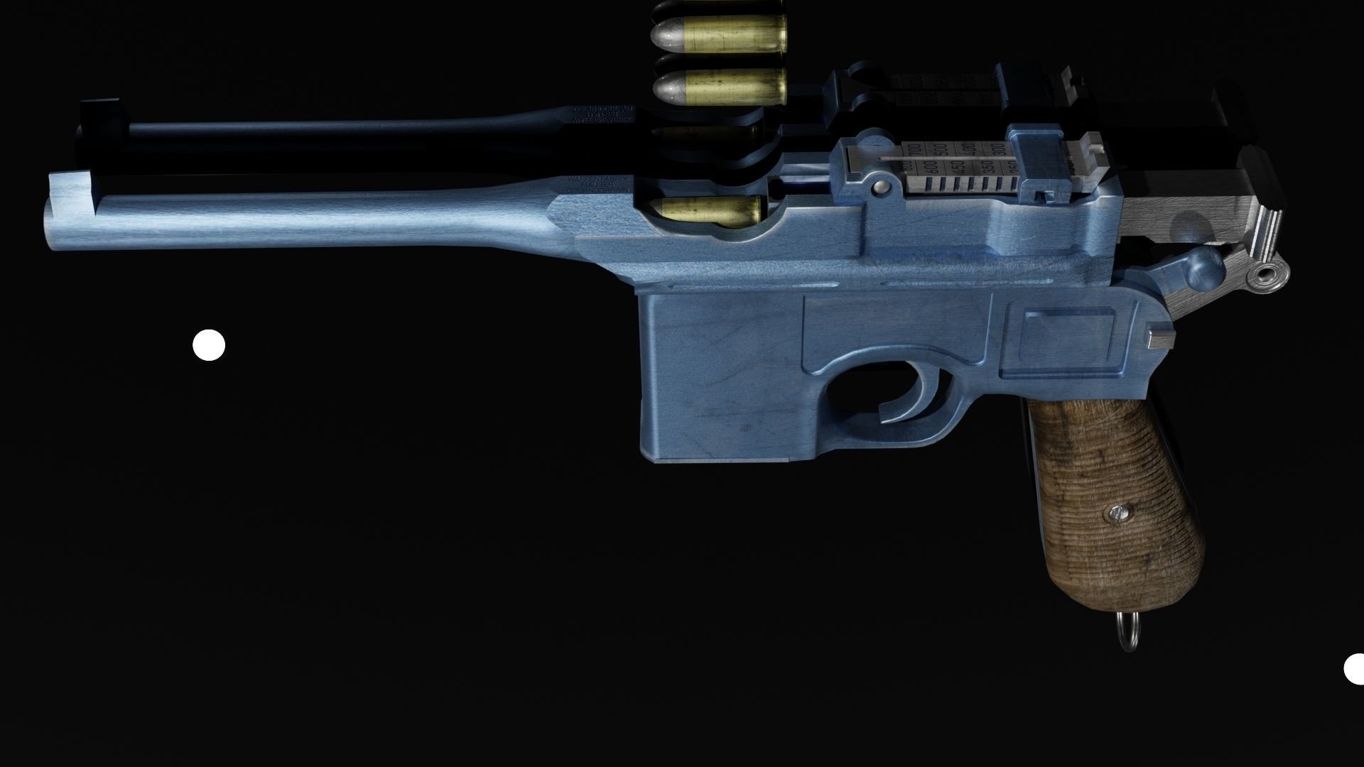 MAUSER C96 BROOMHANDLE PISTOL 3D model_1