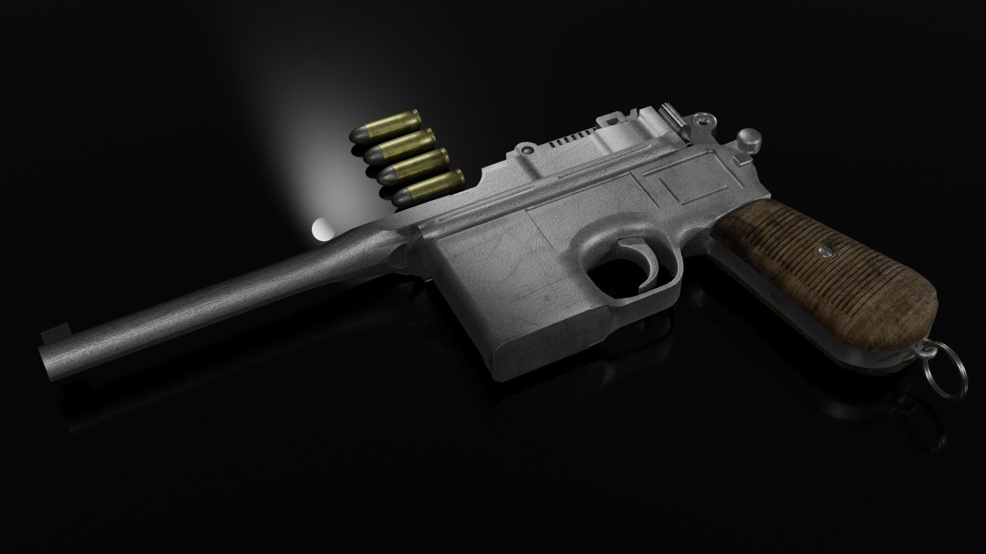 MAUSER C96 BROOMHANDLE PISTOL 3D model_11