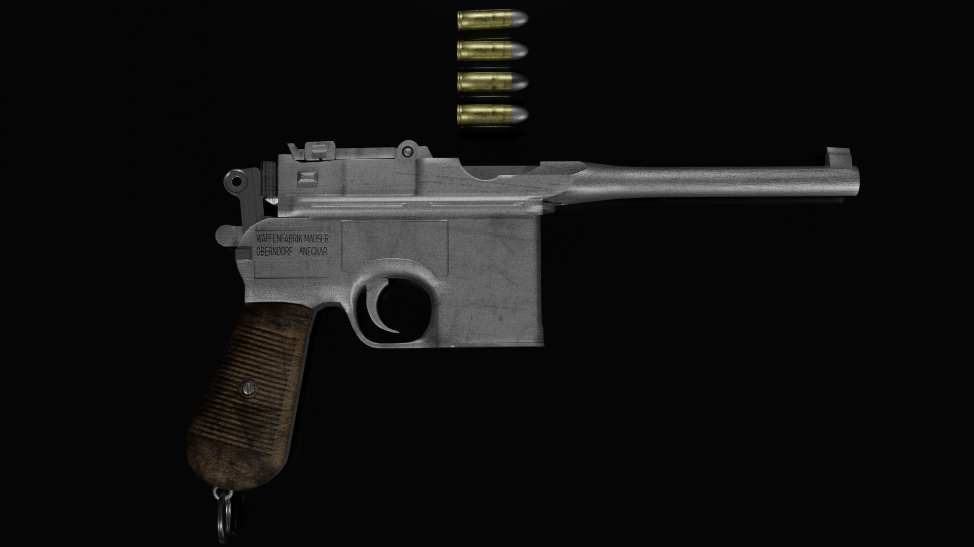 MAUSER C96 BROOMHANDLE PISTOL 3D model_4