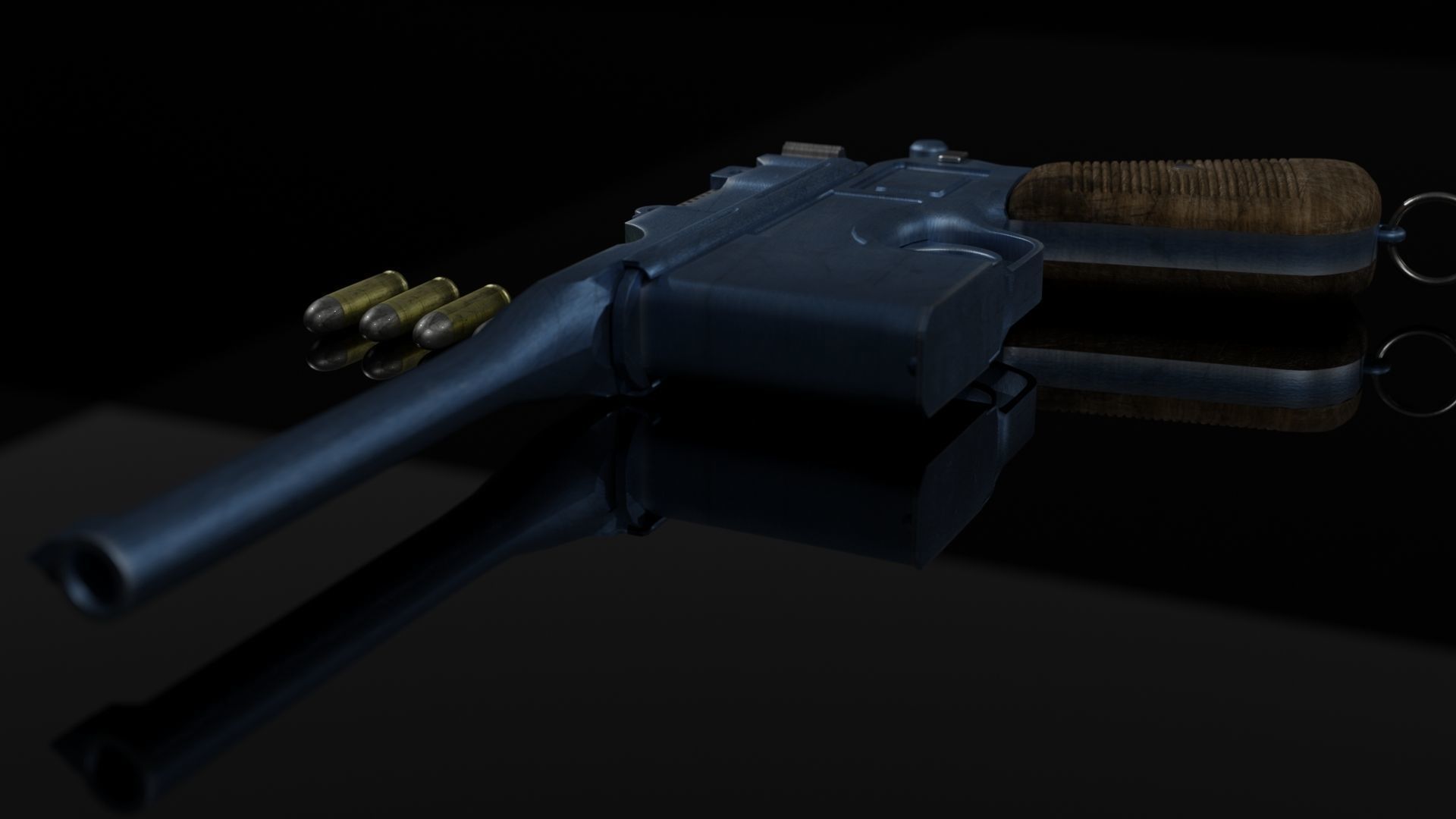 MAUSER C96 BROOMHANDLE PISTOL 3D model_8