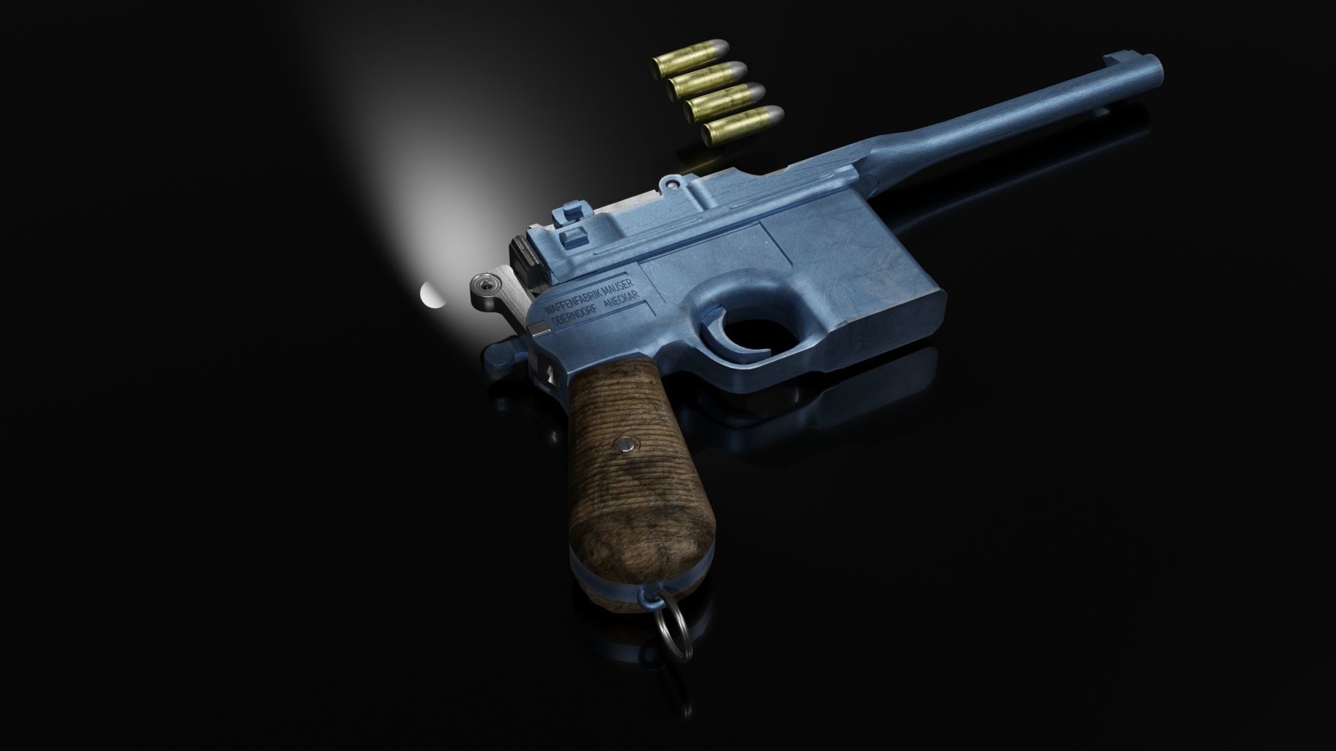 MAUSER C96 BROOMHANDLE PISTOL 3D model_5
