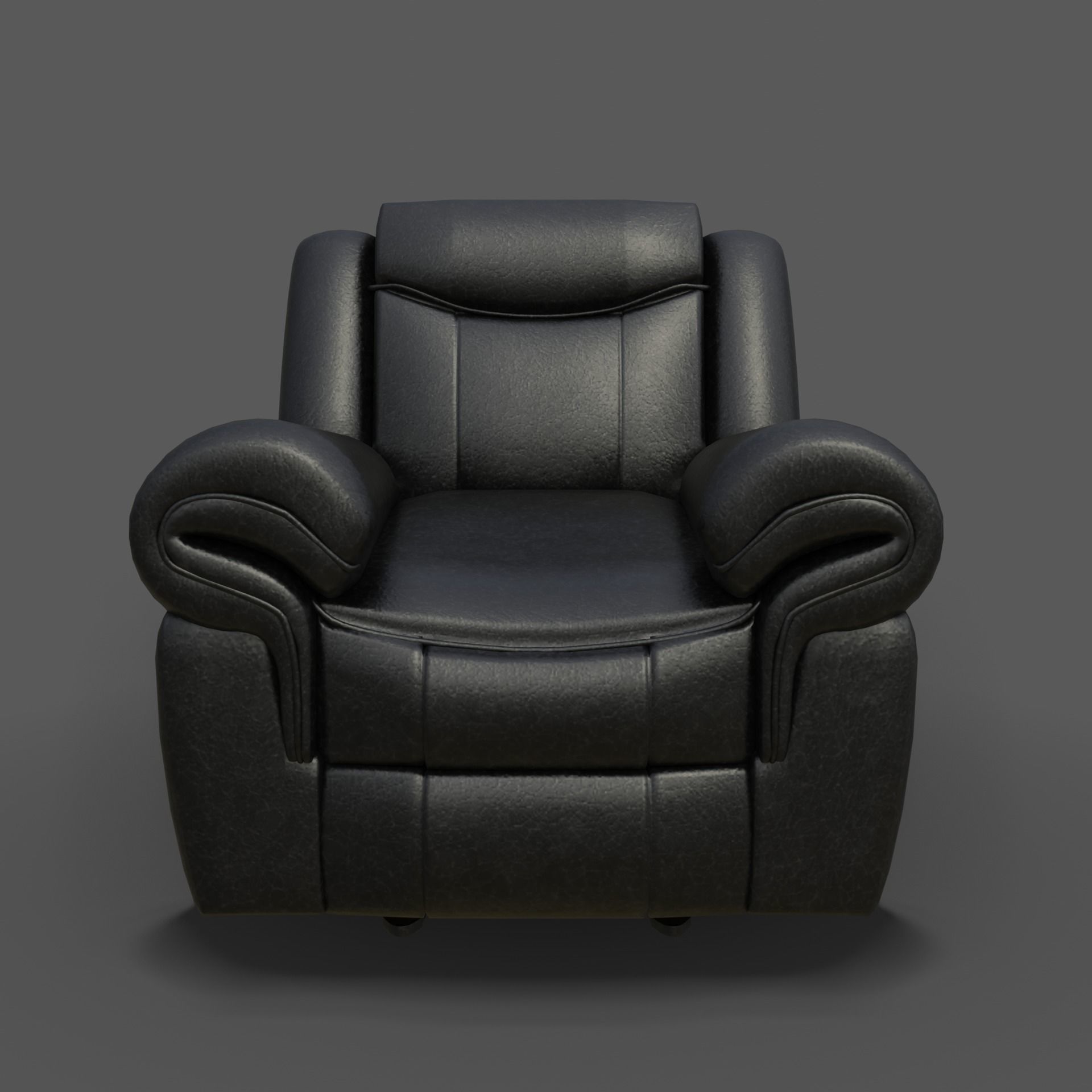 Sofa Chair PC Game Ready Asset Low-poly 3D model_1
