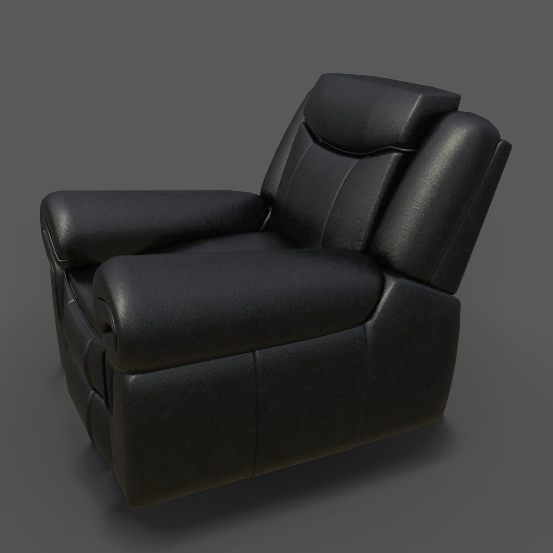 Sofa Chair PC Game Ready Asset Low-poly 3D model_2