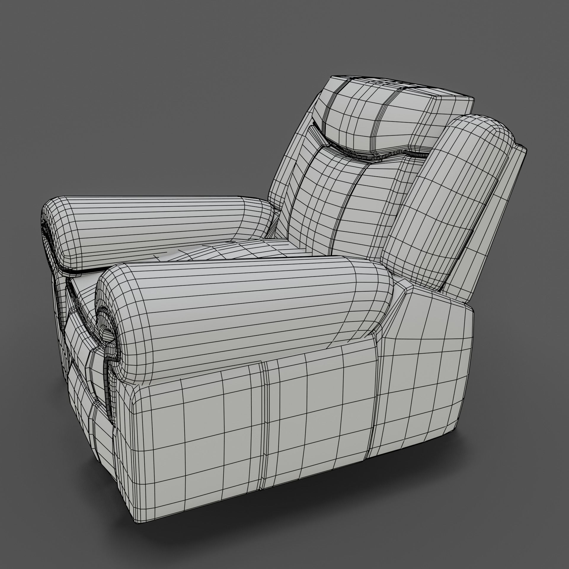 Sofa Chair PC Game Ready Asset Low-poly 3D model_4
