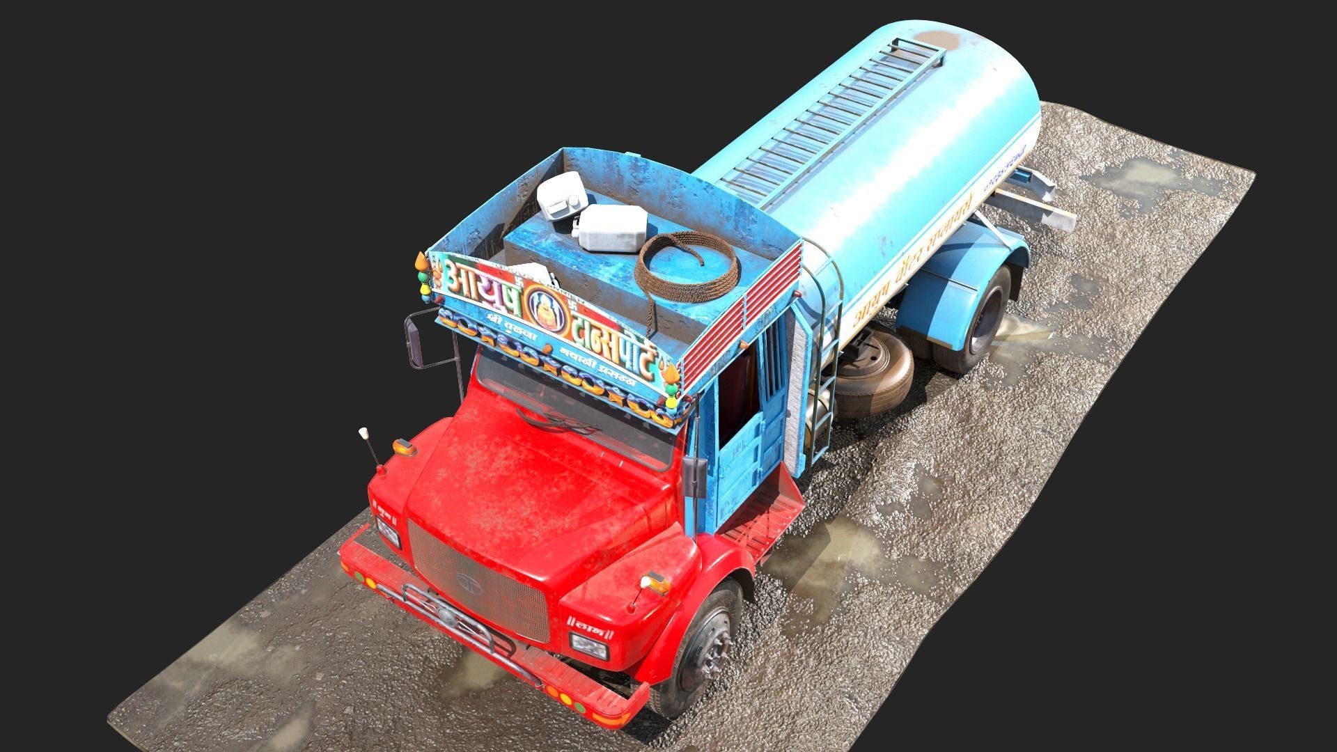 TATA SE 1613 Water Tanker 3D model_3