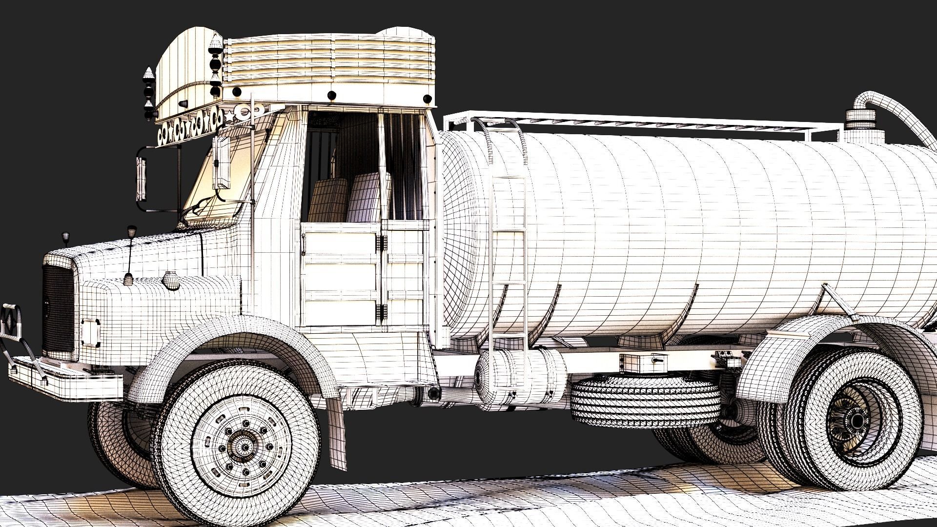 TATA SE 1613 Water Tanker 3D model_13