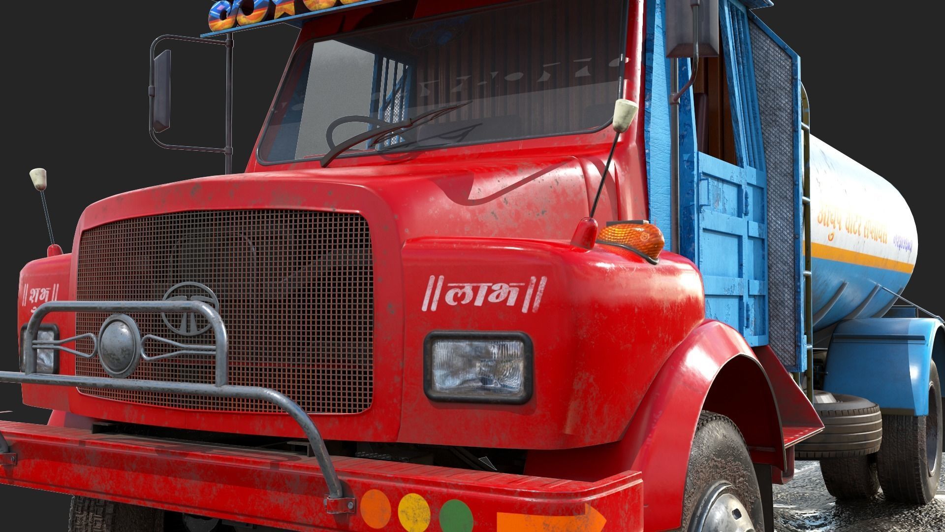 TATA SE 1613 Water Tanker 3D model_6