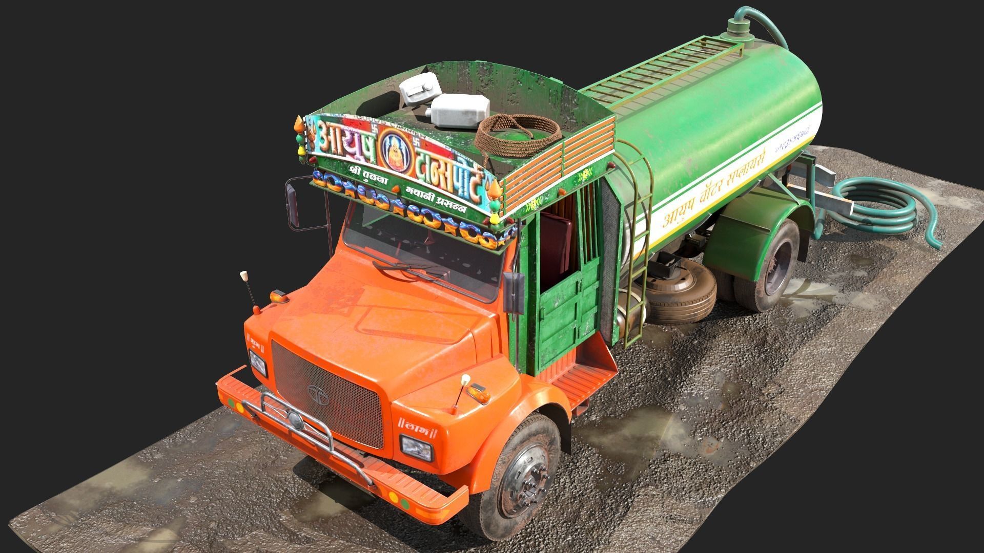 TATA SE 1613 Water Tanker 3D model_9