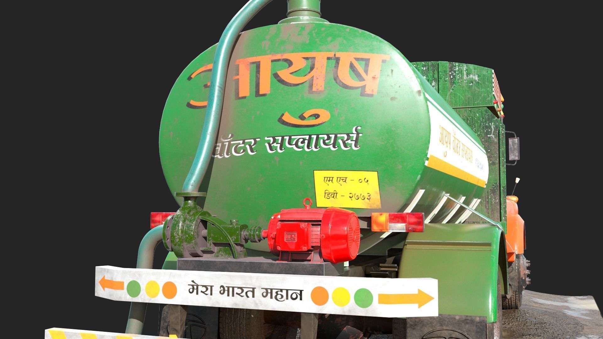 TATA SE 1613 Water Tanker 3D model_10