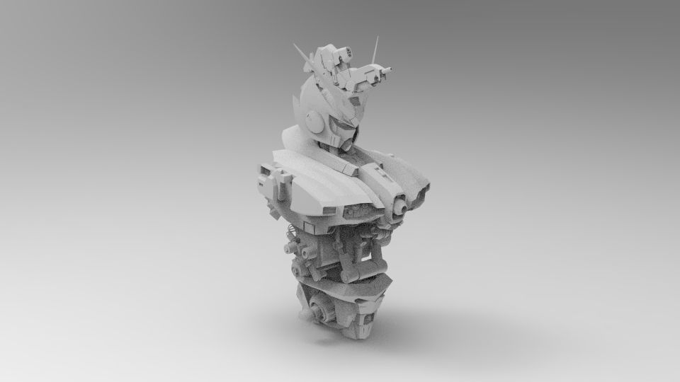 Dark Egnies Bust 3D model_2