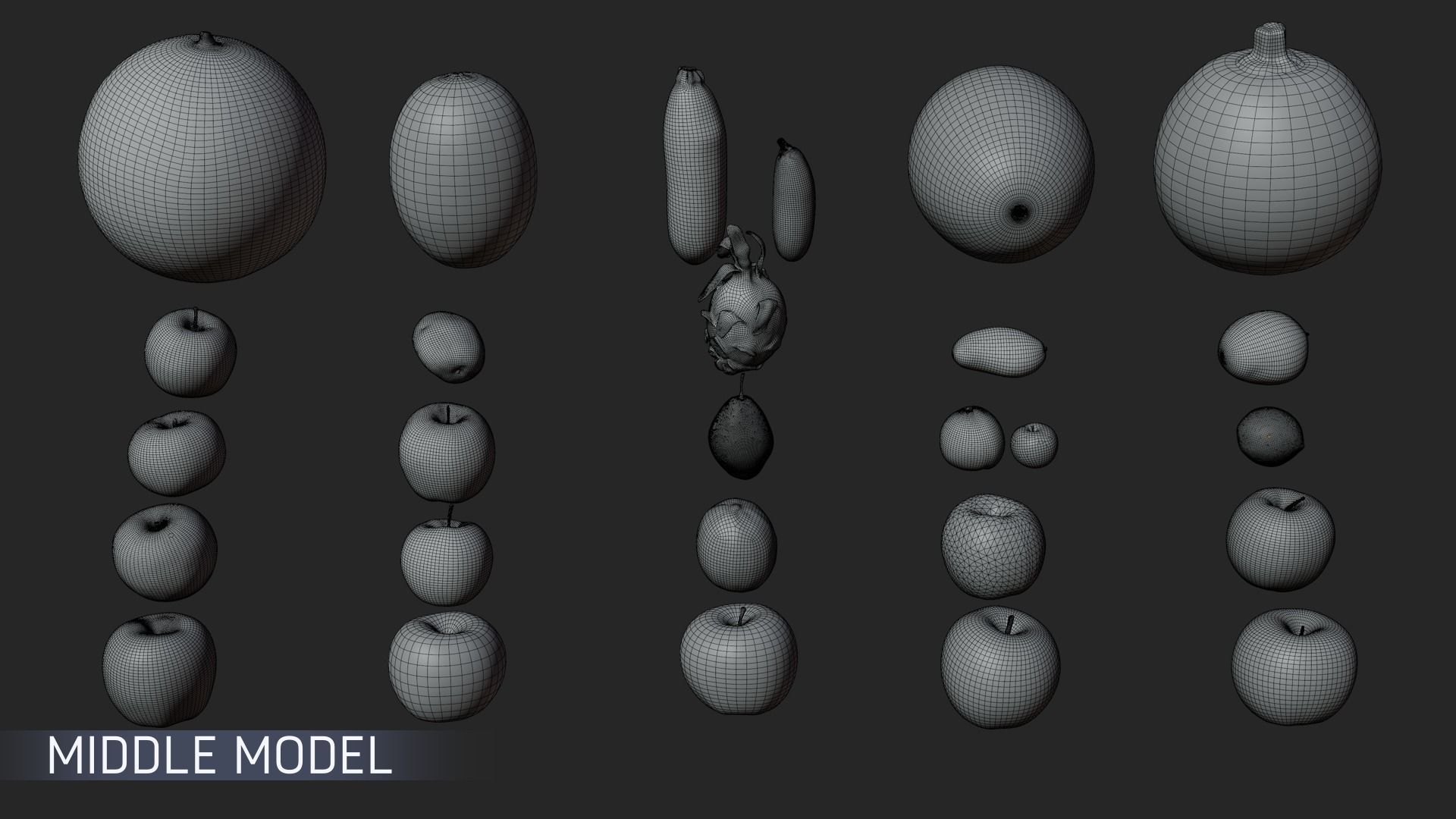 3D Fruit and Vegetable Collection 3D model_4