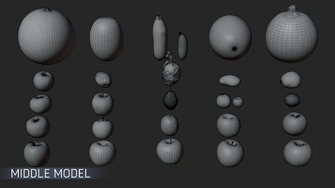 3D Fruit and Vegetable Collection 3D model 5