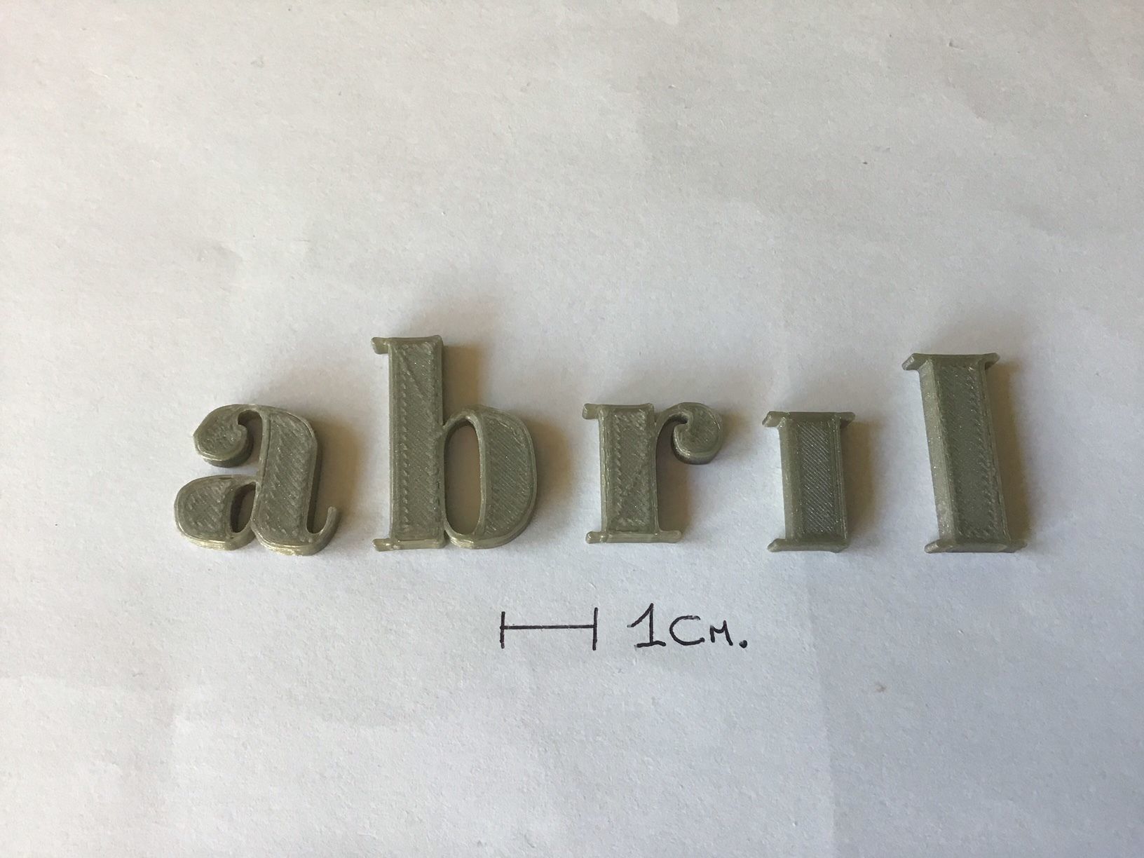 ABRIL uppercase and lowercase 3D Letters STL FILE 3D print model_4