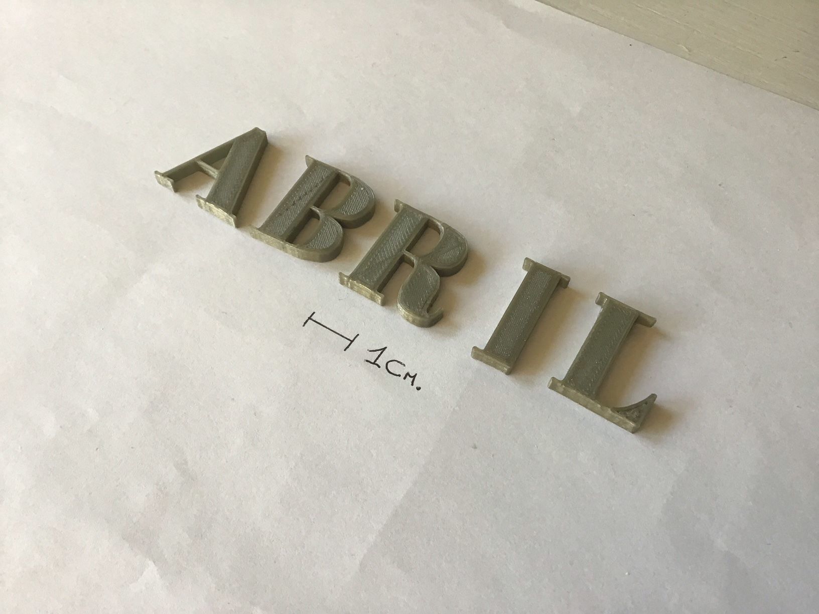 ABRIL uppercase and lowercase 3D Letters STL FILE 3D print model_3