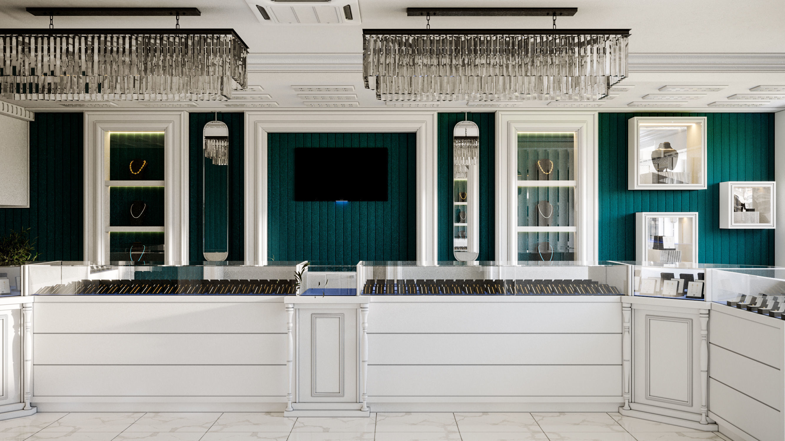 Jewelry Store Design 3D model_7