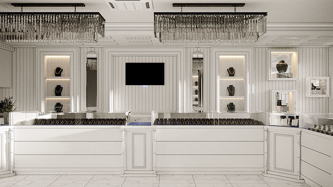 Jewelry Store Design 3D model