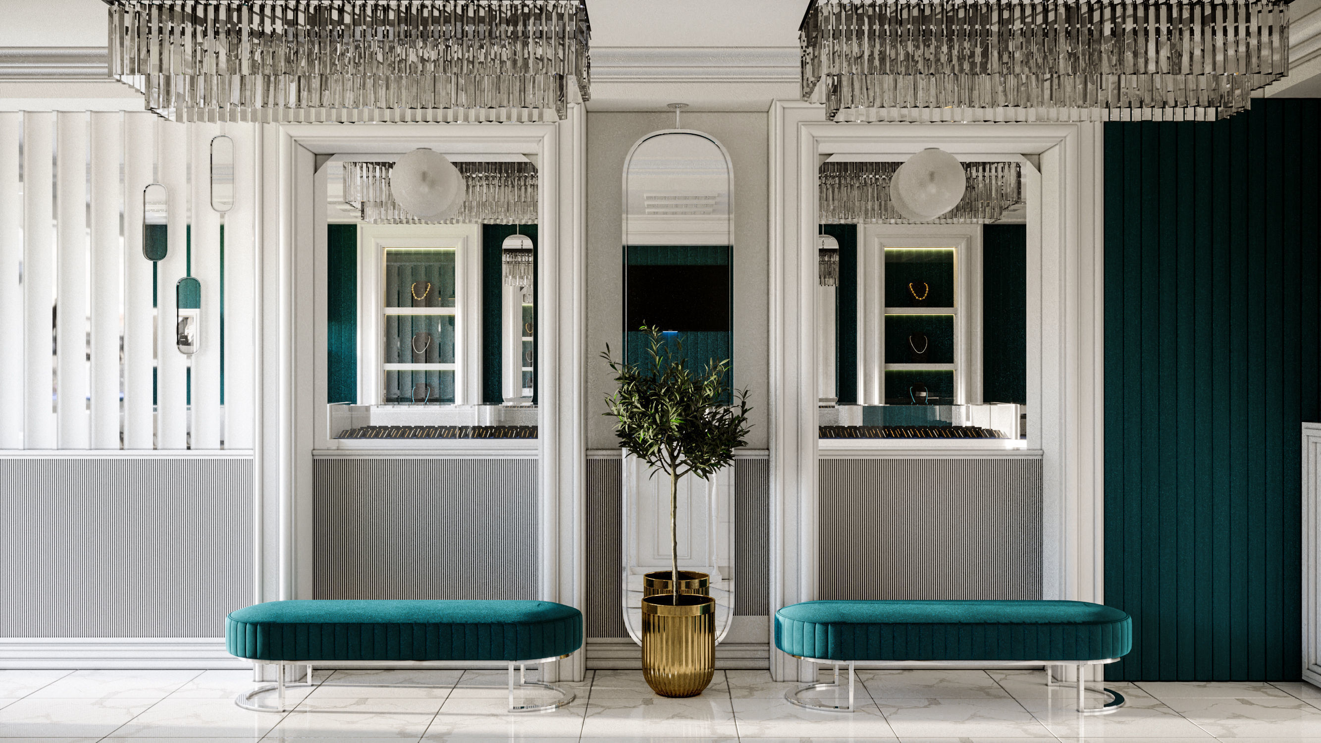 Jewelry Store Design 3D model_8