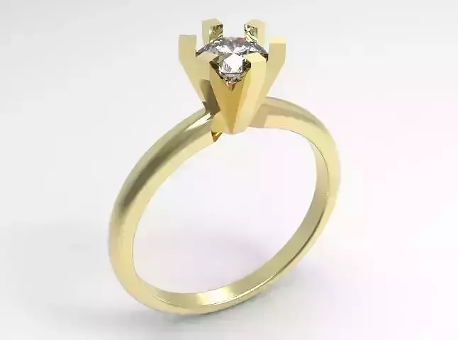 woman solitaire diamond ring 7 parts R00136