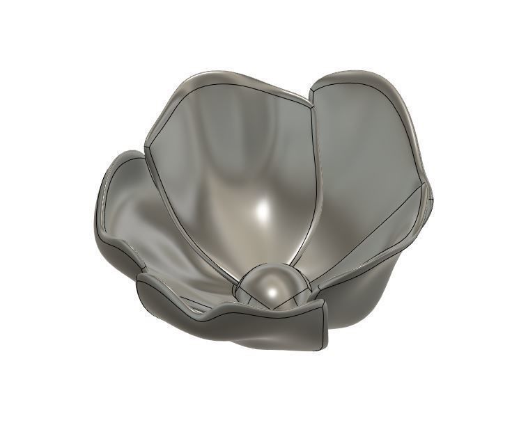 Dog-rose blossom 3D print model_4