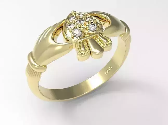 woman solitaire diamond ring 7 parts R00137