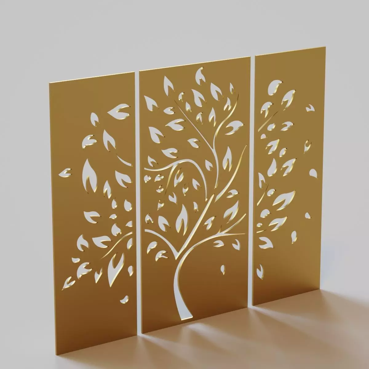 Screen metal wall art - tree of life 3D model_0