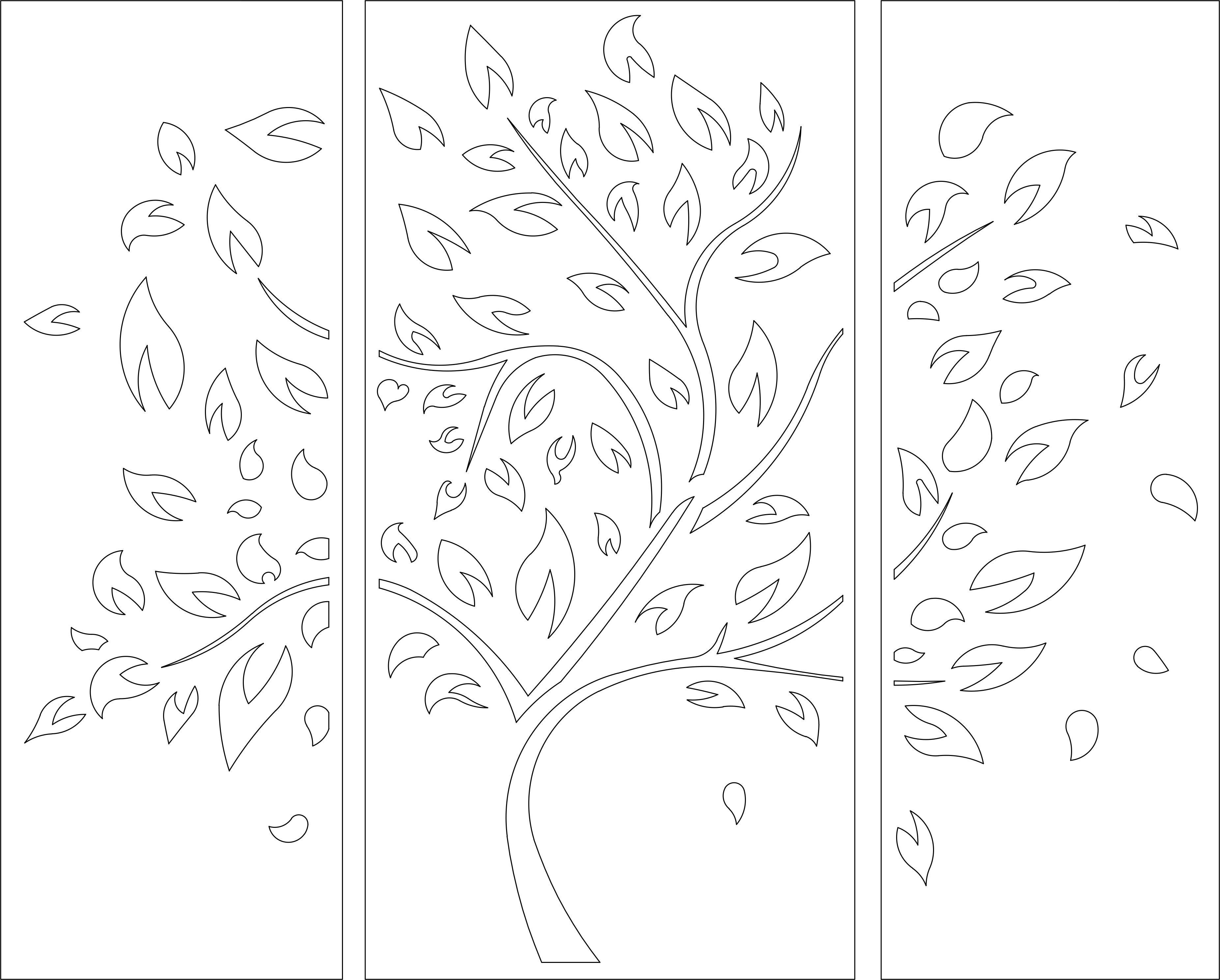 Screen metal wall art - tree of life 3D model_3