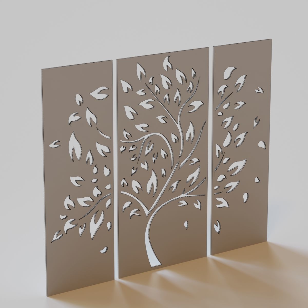 Screen metal wall art - tree of life 3D model_1