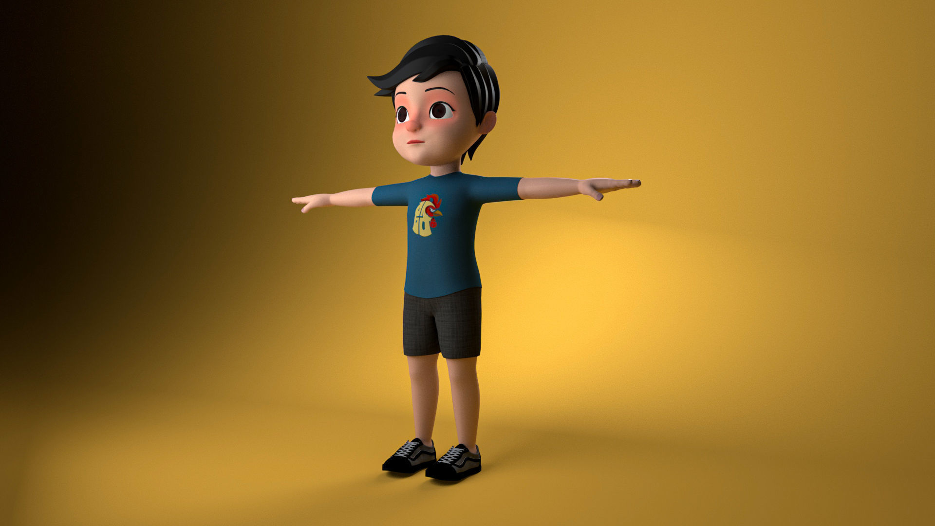Cartoon boy 3D model 3D model_3