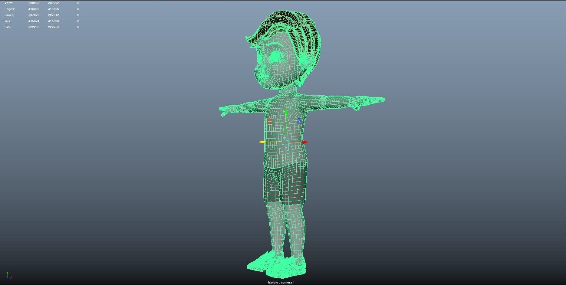 Cartoon boy 3D model 3D model_8