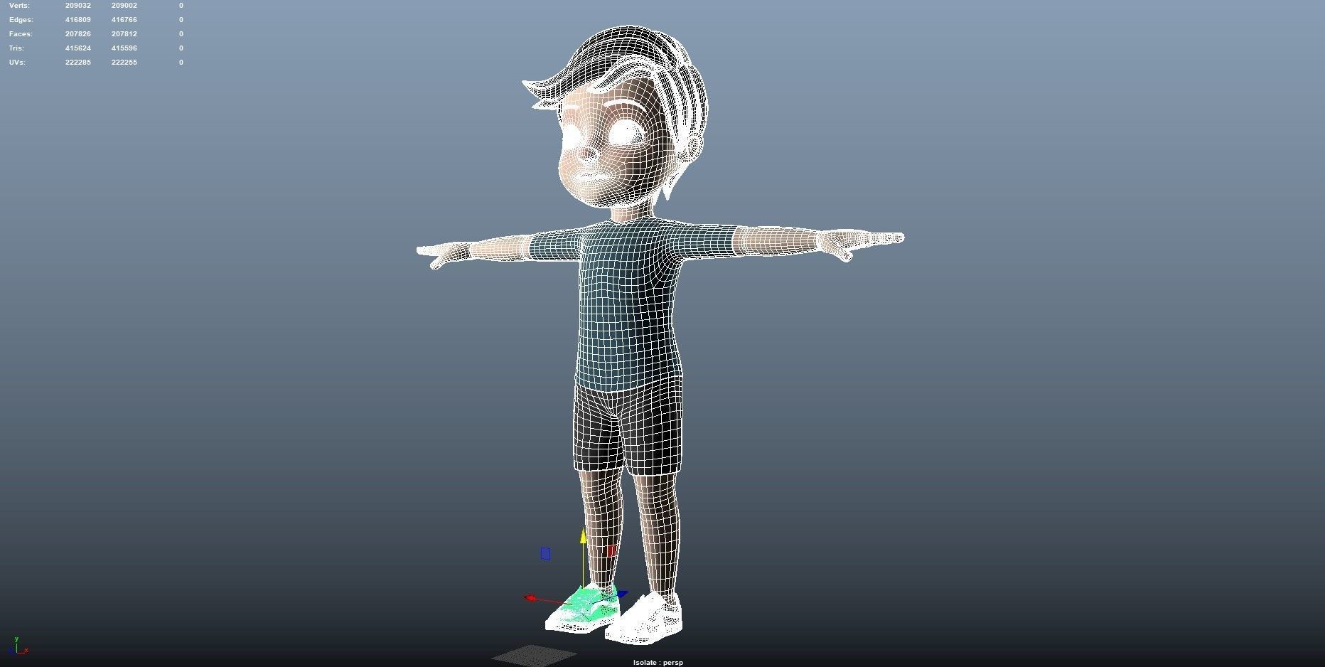 Cartoon boy 3D model 3D model_5