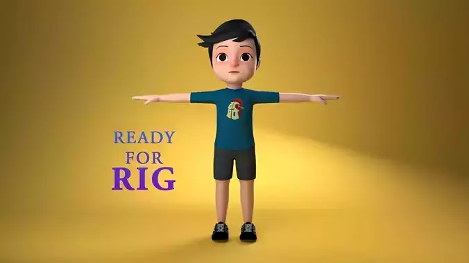 Cartoon boy 3D model 3D model