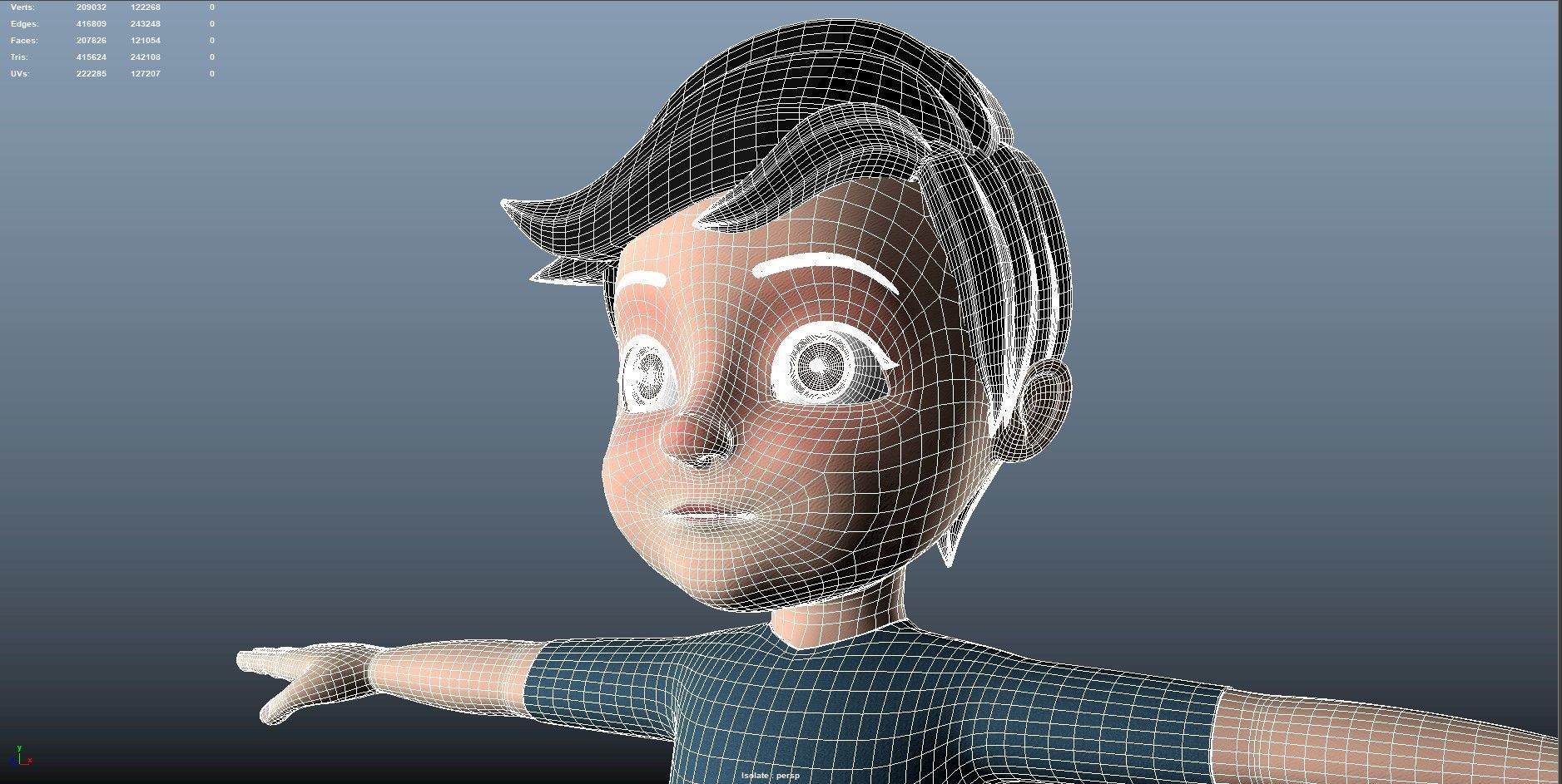Cartoon boy 3D model 3D model_6