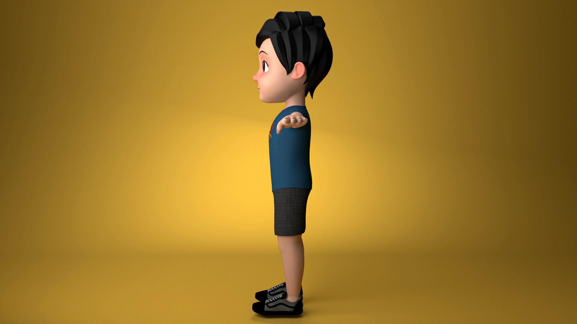 Cartoon boy 3D model 3D model_4