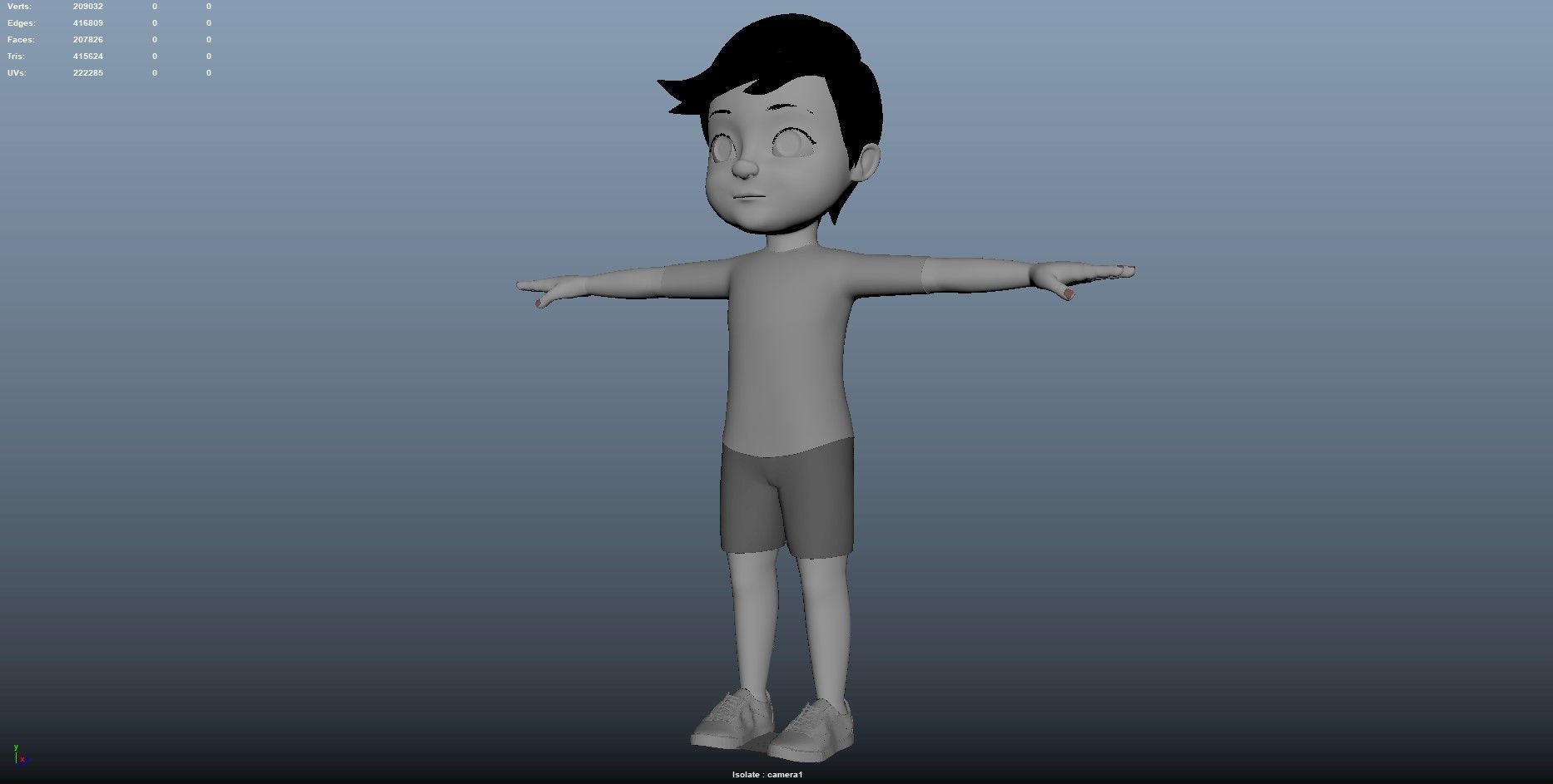 Cartoon boy 3D model 3D model_7