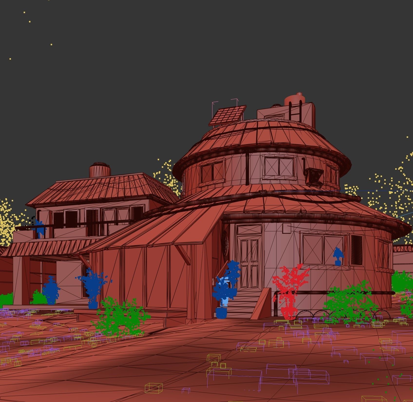 Uzumaki house - 3DS MAX and CORONA Low-poly 3D model_8